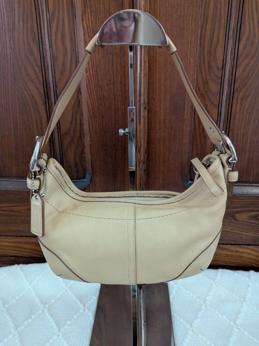 Coach 9541 Small SoHo Y2K Light Tan Leather Hobo Shoulder Bag -9541 90s - Picture 2 of 14